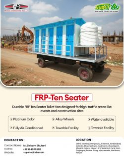 FRP Portable Toilet Manufacturer in India – Durable Mobile Toilets by Superloo India