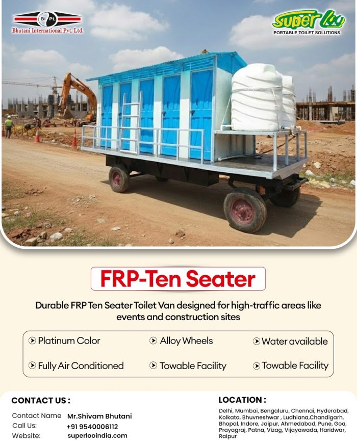 FRP Portable Toilet Manufacturer in India – Durable Mobile Toilets by Superloo India