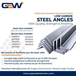 Low Carbon Steel Angles Manufacturer in Punjab | Gopal Steel Work