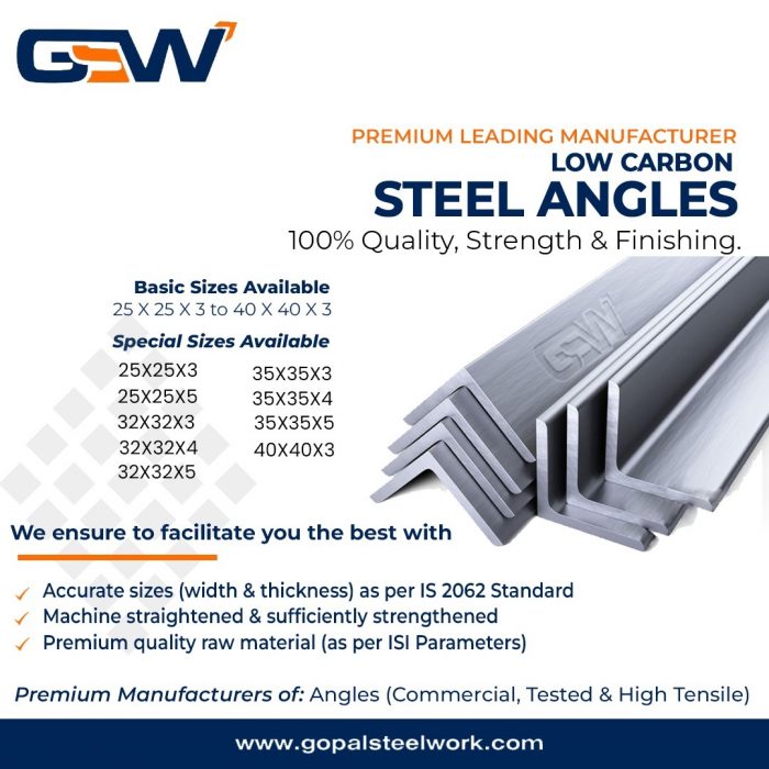 Low Carbon Steel Angles Manufacturer in Punjab | Gopal Steel Work