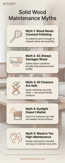 Solid Wood Furniture Dubai: 5 Myths About Maintenance You Should Ignore