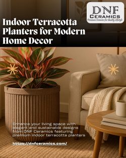 Elegant Indoor Terracotta Planters for Modern Home Decor by DNF Ceramics