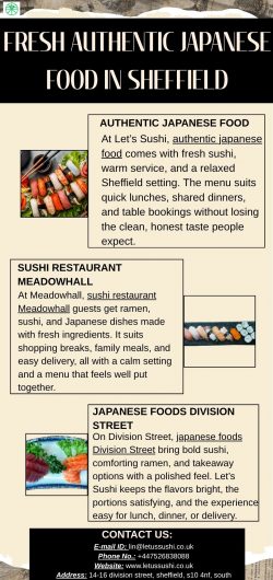 Fresh Authentic Japanese Food in Sheffield