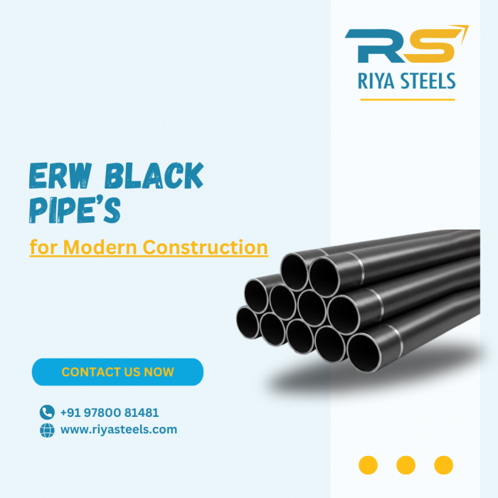 Premium ERW Black Pipes for Modern Construction | Riya Steels