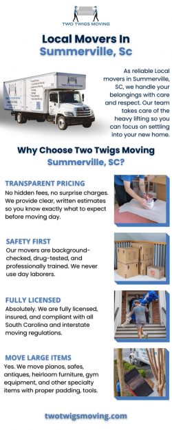Local Movers In Summerville, Sc