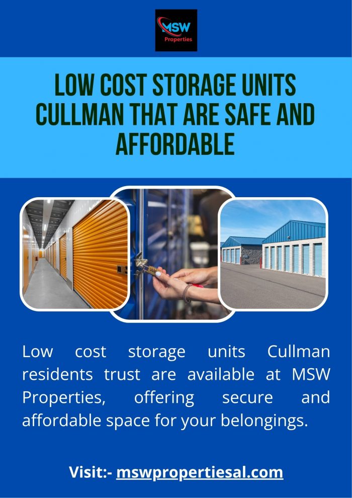 Low Cost Storage Units Cullman That Are Safe and Affordable
