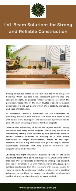 Premium LVL Beam Solutions for Stronger Structures