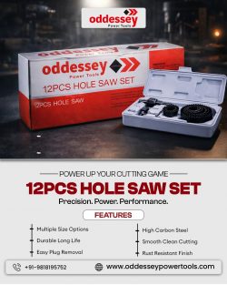 Premium 12PCS Hole Saw Set by Oddessey Power Tools – Precision Cutting