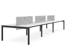 DD Plaza Workstation Double Sided For 6 Person With Optic Screen
