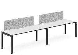 DD Plaza Workstation Single Sided For 2 Person With Optic Screen