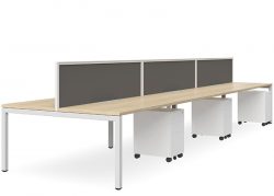 DD Plaza Tek Workstation Double Sided For 6 Person With 500h Screen