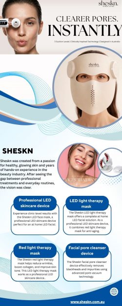Red Light Therapy Mask – Sheskn Anti-Aging LED Device