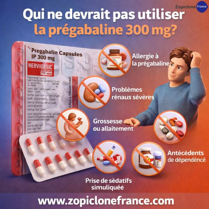 Qui ne devrait pas utiliser la prégabaline 300 mg?