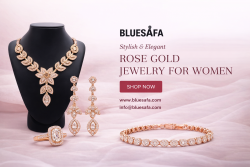 Trendy Rose Gold Jewelry for Women | Blue Safa