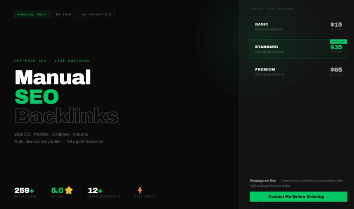 I will build manual SEO backlinks to boost your google ranking