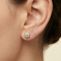 Buy Man Made Diamond Stud Earrings Online | Lukson