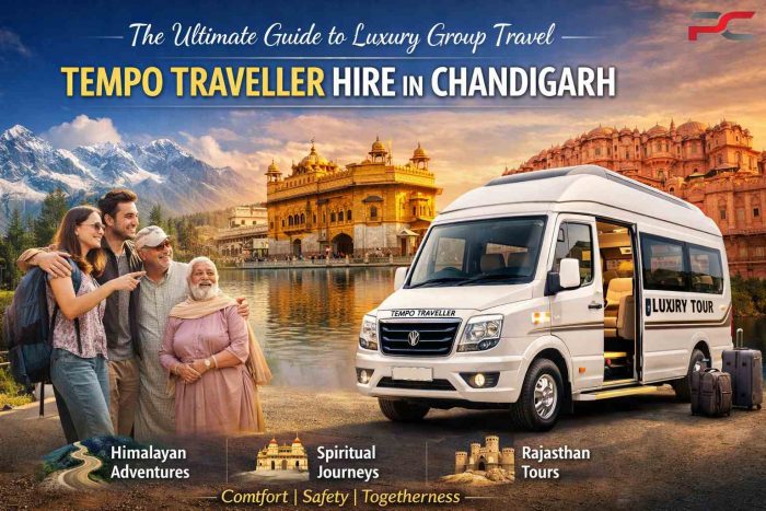 Premium Group Travel: Tempo Traveller Hire in Chandigarh for Outstation Trips