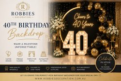 Elegant 50th Birthday Backdrop Ideas