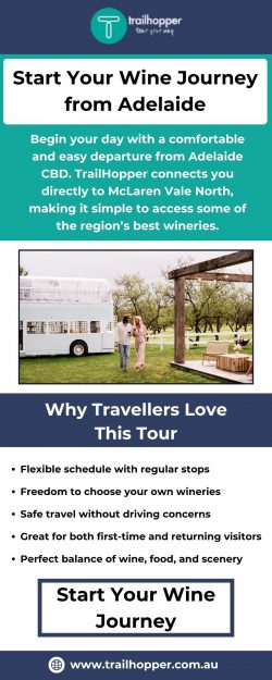Wine Tours Adelaide Hop On Hop Off Experiences with Trail Hopper