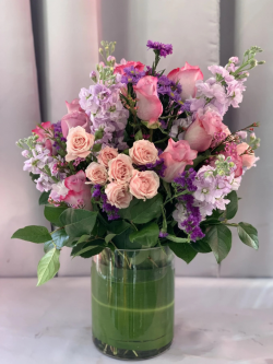 Purple Rain – Elegant Purple & Pink Floral Arrangement