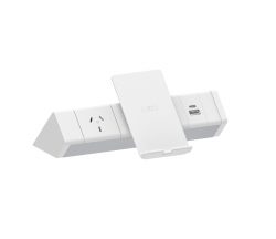CM Athena Above Desk Power Rail – 1 GPO – Helistand Wireless and USB Charging