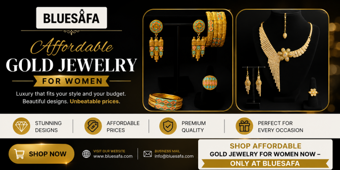 Affordable Gold Jewelry for Women by Blue Safa