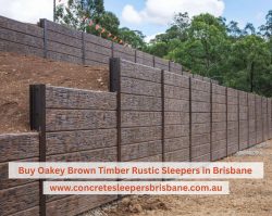 Oakey Brown Timber Rustic Concrete Sleepers Brisbane