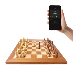 Chestnut Pro Wooden Chess Board with AI & Online Play