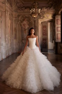 Basque Waist Wedding Dress