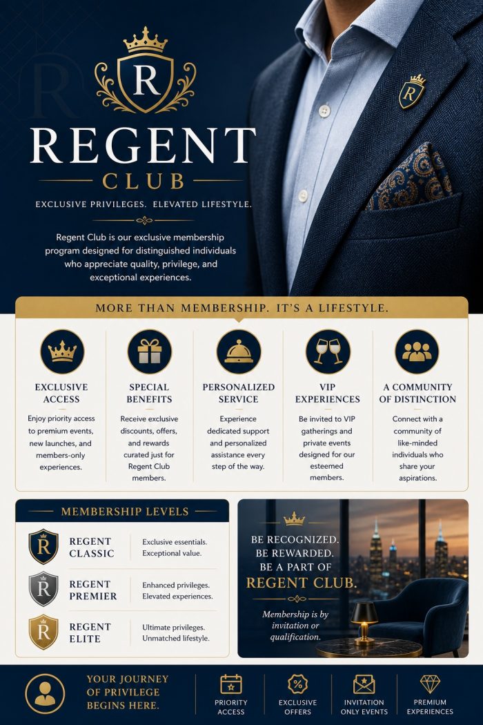 Regent Club – Experience Comfort, Elegance, and Exclusivity
