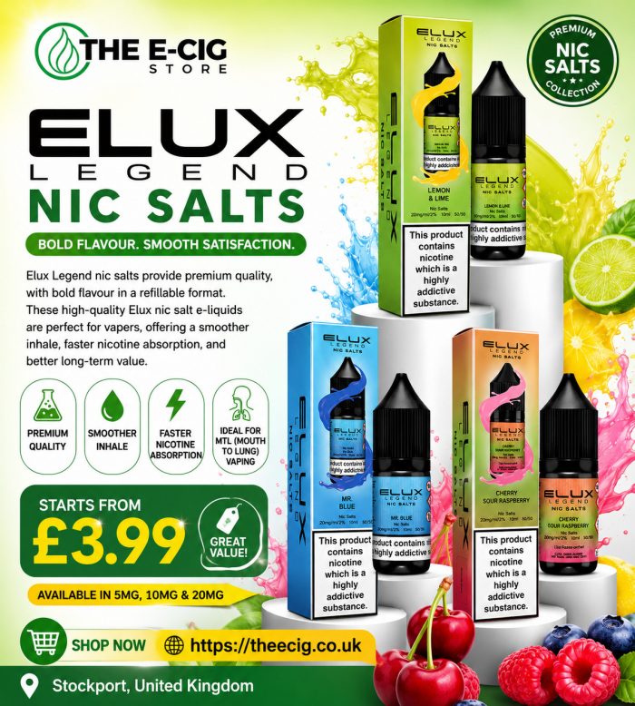 Elux Legend Nic Salts 5mg, 10mg, 20mg