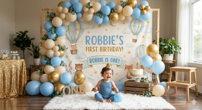 First Birthday Backdrop