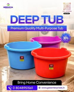 Deep Tub – Premium Quality Multi-Purpose Tub for Daily Use – Gee Enterprises