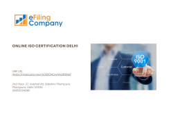 Online ISO Certification Delhi – Efiling Company