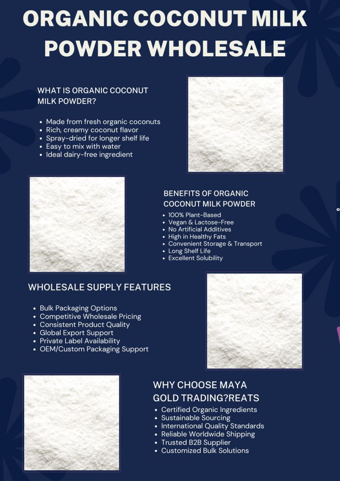 Organic Coconut Milk Powder Wholesale Supplier | Premium Bulk Exporter