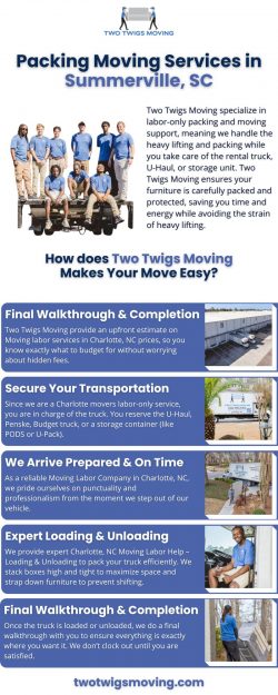 Packing Moving Services in Summerville SC