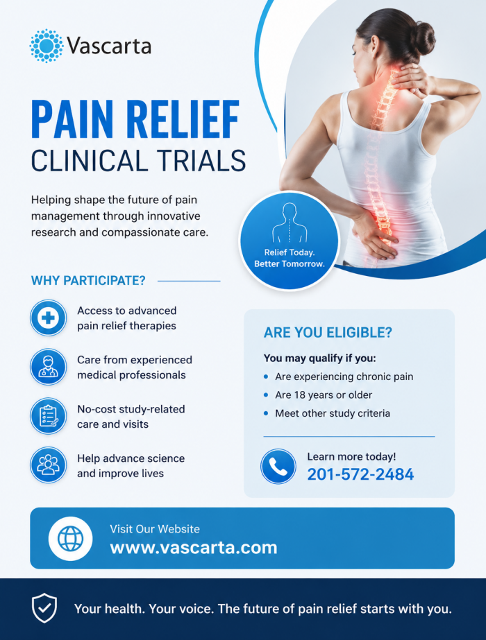 Pain Relief Clinical Trials for Advanced Care | Vascarta Inc.