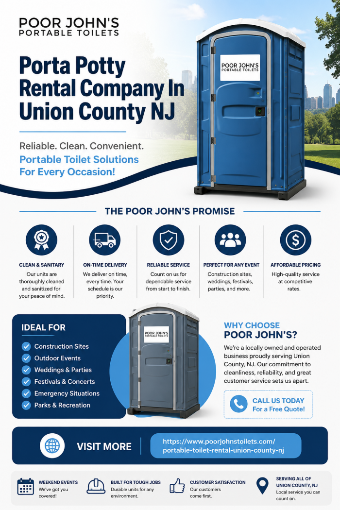 Porta Potty Rental Company in Union County NJ Services