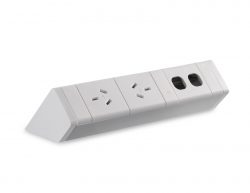 CM Athena Above Desk Power Rail – 2 GPO & 2 Data