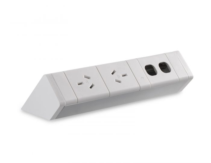 CM Athena Above Desk Power Rail – 2 GPO & 2 Data