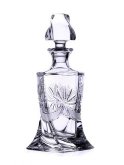 Bohemia Crystal Hand-cut decanter for liqueur, vodka and spirits Bow Decor 500ml