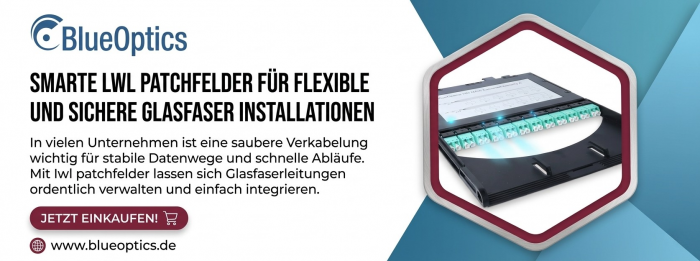 Effiziente Glasfasertechnologie für stabile Datenverbindungen