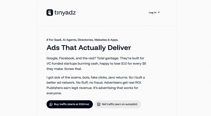 Honest advertising that actually pays off.