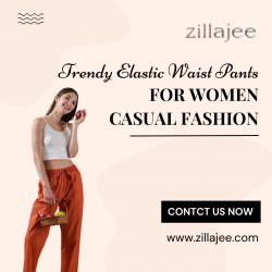 Lightweight Elastic Waist Pants for Women Casual Look