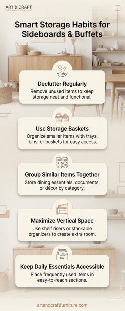 Sideboards and Buffets: 5 Storage Habits That Improve Organization