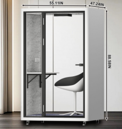 Portable Soundproof Booths with Double-Layer Glass Soundproof Pods