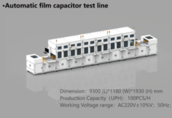 Automatic film capacitor test line