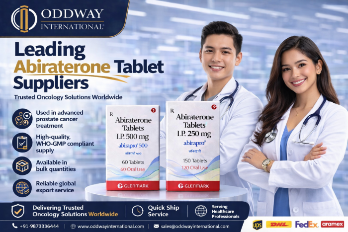 Abiraterone 250 mg, 500 mg Price in India | Bulk Supplier