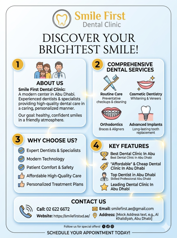 Smile First Dental Clinic Comprehensive Dental Care for Families in Abu Dhabi