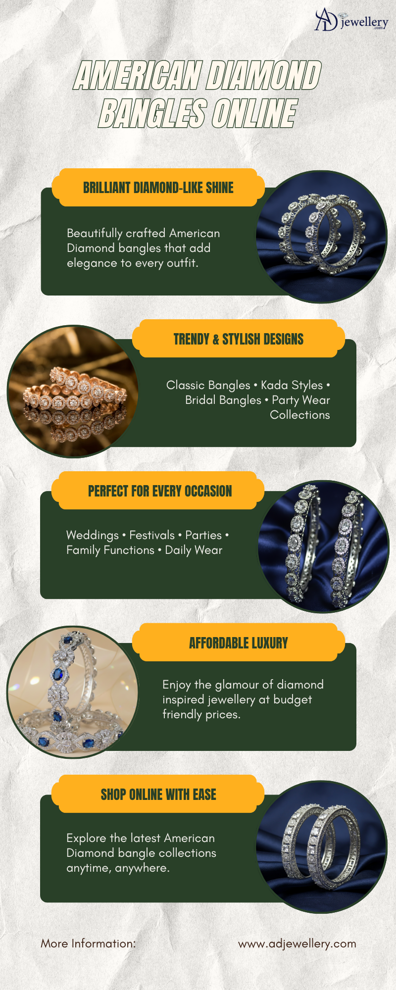American Diamond Bangles Online